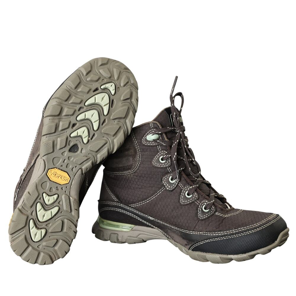 Brown/Mint Ahnu Sugarpine Waterproof Mulch Boots - Size 5.5 View 2